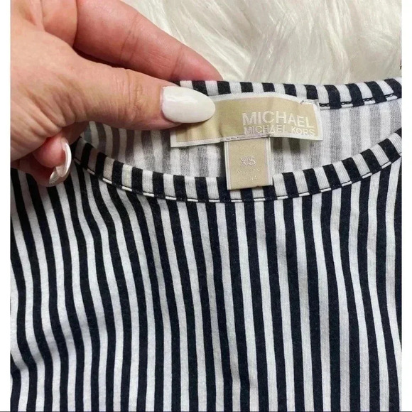 Striped Michael Kors Peplum Top - Picture 5 of 5